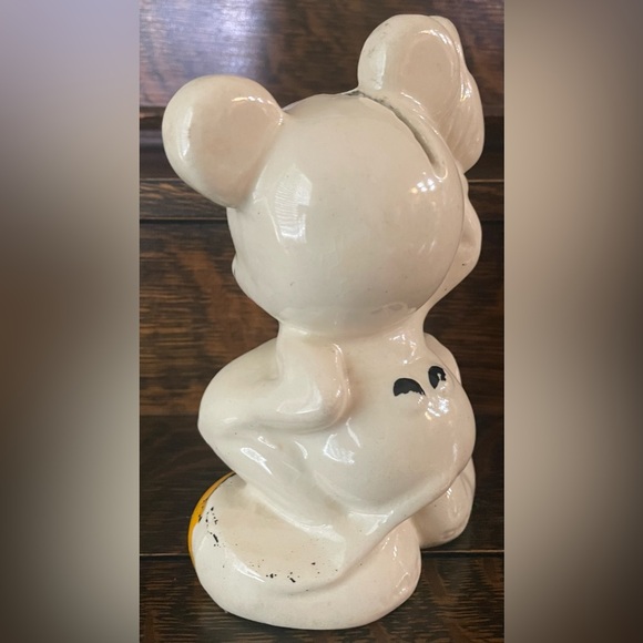 1930’s Vintage Disney Mickey Mouse Ceramic Bank - Picture 6 of 10